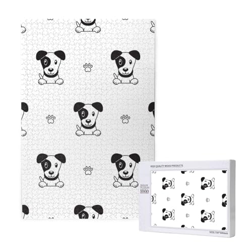 Cartoon-Figur Jack Russell Terrier Tier,1000 Teile Holzpuzzle Familienspiel Puzzle für Erwachsene und Jugendliche Cartoon-Figur Jack Russell Terrier Tier,1000 Teile Holzpuzzle Familienspiel Puzzle für Erwachsene und Jugendliche von YWSOTRE