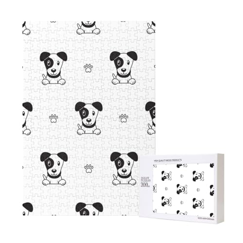 Cartoon-Figur Jack Russell Terrier Tier,300 Teile Holzpuzzle Familienspiel Puzzle für Erwachsene und Jugendliche Cartoon-Figur Jack Russell Terrier Tier,300 Teile Holzpuzzle Familienspiel Puzzle für Erwachsene und Jugendliche von YWSOTRE