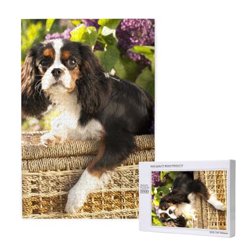 Cavalier King Charles Spaniel,1000 Teile Holzpuzzle Familienspiel Puzzle für Erwachsene und Jugendliche Cavalier King Charles Spaniel,1000 Teile Holzpuzzle Familienspiel Puzzle für Erwachsene und Jugendliche von YWSOTRE