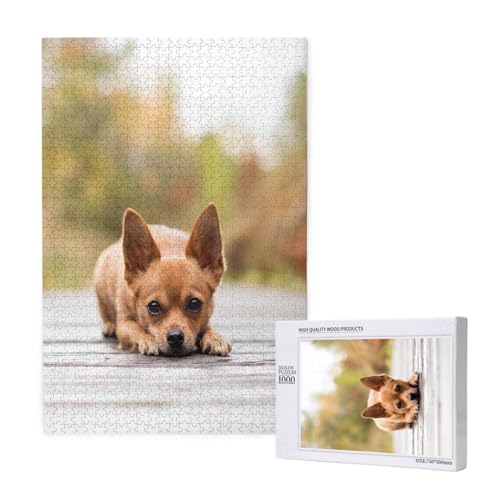 Chihuahua-Hund,1000 Teile Holzpuzzle Familienspiel Puzzle für Erwachsene und Jugendliche Chihuahua-Hund,1000 Teile Holzpuzzle Familienspiel Puzzle für Erwachsene und Jugendliche von YWSOTRE