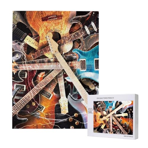 Elektrische Gitarre,500 Teile Holzpuzzle Familienspiel Puzzles für Erwachsene und Jugendliche Elektrische Gitarre,500 Teile Holzpuzzle Familienspiel Puzzles für Erwachsene und Jugendliche von YWSOTRE