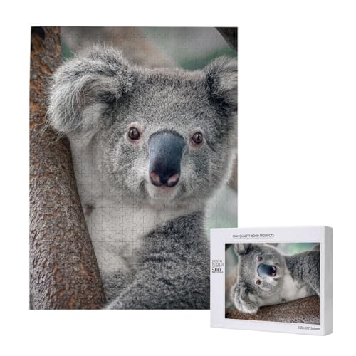 Entspannter Koala,500 Teile Holzpuzzle Familienspiel Puzzles für Erwachsene und Jugendliche Entspannter Koala,500 Teile Holzpuzzle Familienspiel Puzzles für Erwachsene und Jugendliche von YWSOTRE