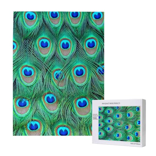 Entzückender grüner Pfau,500 Teile Holzpuzzle Familienspiel Puzzles für Erwachsene und Jugendliche Entzückender grüner Pfau,500 Teile Holzpuzzle Familienspiel Puzzles für Erwachsene und Jugendliche von YWSOTRE