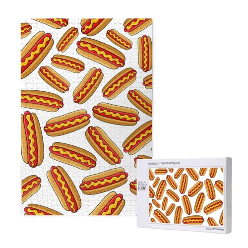 Fast Food Hot Dog,1000 Teile Holzpuzzle Familienspiel Puzzle für Erwachsene und Jugendliche Fast Food Hot Dog,1000 Teile Holzpuzzle Familienspiel Puzzle für Erwachsene und Jugendliche von YWSOTRE