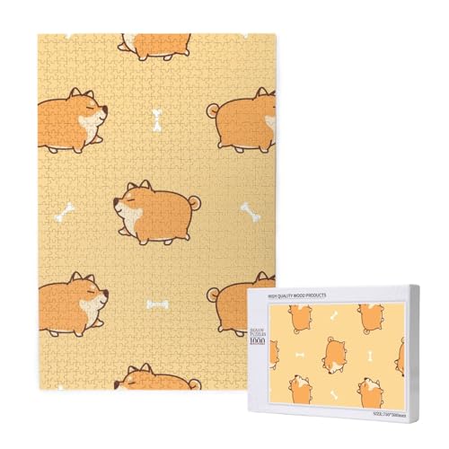 Fettes Shiba Inu Anime-Hundemuster,1000 Teile Holzpuzzle Familienspiel Puzzle für Erwachsene und Jugendliche Fettes Shiba Inu Anime-Hundemuster,1000 Teile Holzpuzzle Familienspiel Puzzle für Erwachsene und Jugendliche von YWSOTRE