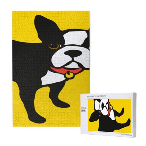 Französische Bulldogge,1000 Teile Holzpuzzle Familienspiel Puzzle für Erwachsene und Jugendliche Französische Bulldogge,1000 Teile Holzpuzzle Familienspiel Puzzle für Erwachsene und Jugendliche von YWSOTRE