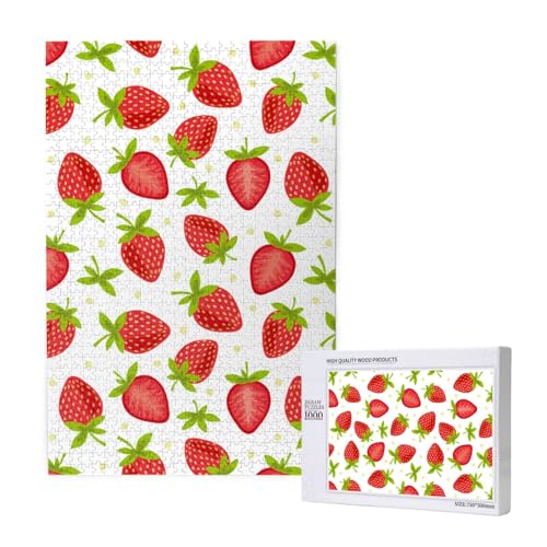 Früchte Erdbeeren Erdbeermuster,1000 Teile Holzpuzzle Familienspiel Puzzle für Erwachsene und Jugendliche Früchte Erdbeeren Erdbeermuster,1000 Teile Holzpuzzle Familienspiel Puzzle für Erwachsene und Jugendliche von YWSOTRE