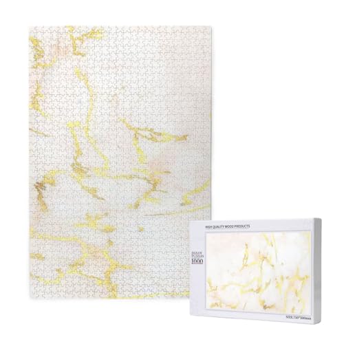 Fügen Sie Ihren Text Gold Marmor Blank Modern Elegant,1000 Teile Holzpuzzle Familienspiel Puzzle für Erwachsene und Jugendliche Fügen Sie Ihren Text Gold Marmor Blank Modern Elegant,1000 Teile Holzpuzzle Familienspiel Puzzle für Erwachsene und Jugendliche von YWSOTRE
