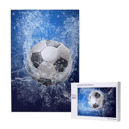 Fußball mit Wasserdruck,1000 Teile Holzpuzzle Familienspiel Puzzle für Erwachsene und Jugendliche Fußball mit Wasserdruck,1000 Teile Holzpuzzle Familienspiel Puzzle für Erwachsene und Jugendliche von YWSOTRE