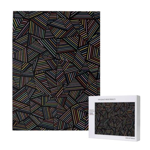 Geometrischer linearer Regenbogen 3D gedruckt,500 Teile Holzpuzzle Familienspiel Puzzles für Erwachsene und Jugendliche Geometrischer linearer Regenbogen 3D gedruckt,500 Teile Holzpuzzle Familienspiel Puzzles für Erwachsene und Jugendliche von YWSOTRE