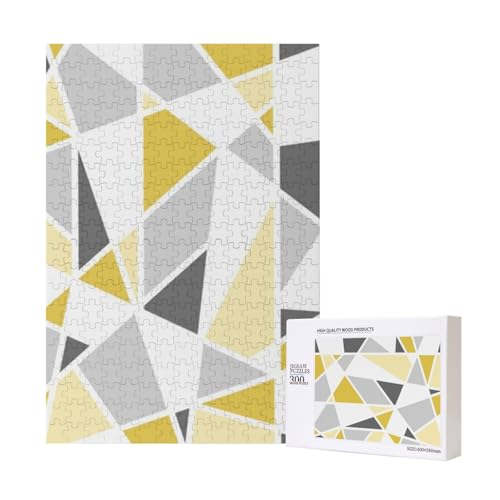 Geometrisches Muster in Gelb und Grau,300 Teile Holzpuzzle Familienspiel Puzzle für Erwachsene und Jugendliche Geometrisches Muster in Gelb und Grau,300 Teile Holzpuzzle Familienspiel Puzzle für Erwachsene und Jugendliche von YWSOTRE
