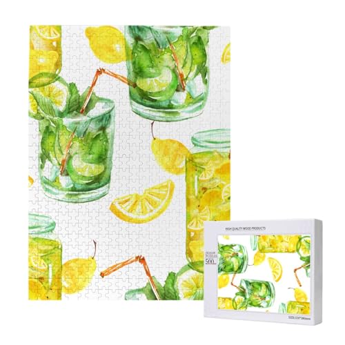 Getränk Cocktail Zitrone EIS,500 Teile Holzpuzzle Familienspiel Puzzles für Erwachsene und Jugendliche Getränk Cocktail Zitrone EIS,500 Teile Holzpuzzle Familienspiel Puzzles für Erwachsene und Jugendliche von YWSOTRE