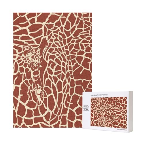 Giraffenhäute und -köpfe,300 Teile Holzpuzzle Familienspiel Puzzle für Erwachsene und Jugendliche Giraffenhäute und -köpfe,300 Teile Holzpuzzle Familienspiel Puzzle für Erwachsene und Jugendliche von YWSOTRE