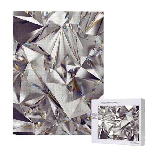 Glitzer-Diamant-Kristall-Musterdruck,500 Teile Holzpuzzle Familienspiel Puzzles für Erwachsene und Jugendliche Glitzer-Diamant-Kristall-Musterdruck,500 Teile Holzpuzzle Familienspiel Puzzles für Erwachsene und Jugendliche von YWSOTRE
