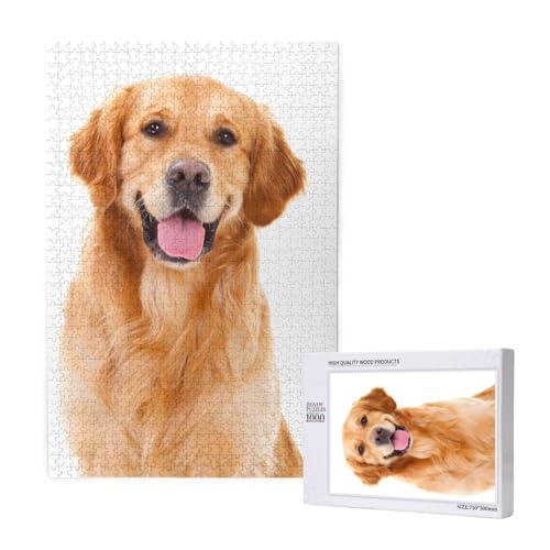 Golden Retriever gedruckt,1000 Teile Holzpuzzle Familienspiel Puzzle für Erwachsene und Jugendliche Golden Retriever gedruckt,1000 Teile Holzpuzzle Familienspiel Puzzle für Erwachsene und Jugendliche von YWSOTRE