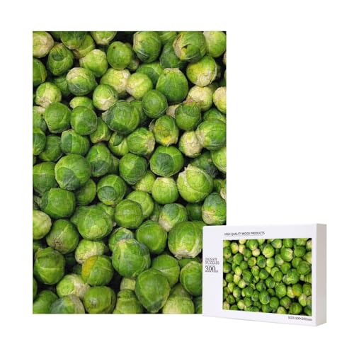 Grüner Rosenkohl Druck,300 Teile Holzpuzzle Familienspiel Puzzle für Erwachsene und Jugendliche Grüner Rosenkohl Druck,300 Teile Holzpuzzle Familienspiel Puzzle für Erwachsene und Jugendliche von YWSOTRE