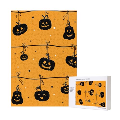 Halloween Kürbis Orange,300 Teile Holzpuzzle Familienspiel Puzzle für Erwachsene und Jugendliche Halloween Kürbis Orange,300 Teile Holzpuzzle Familienspiel Puzzle für Erwachsene und Jugendliche von YWSOTRE