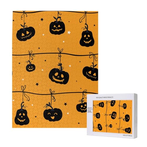Halloween Kürbis Orange,500 Teile Holzpuzzle Familienspiel Puzzles für Erwachsene und Jugendliche Halloween Kürbis Orange,500 Teile Holzpuzzle Familienspiel Puzzles für Erwachsene und Jugendliche von YWSOTRE