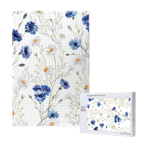 Handgezeichnete Blume,1000 Teile Holzpuzzle Familienspiel Puzzle für Erwachsene und Jugendliche Handgezeichnete Blume,1000 Teile Holzpuzzle Familienspiel Puzzle für Erwachsene und Jugendliche von YWSOTRE