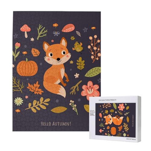 Herbst süßer Fuchs,500 Teile Holzpuzzle Familienspiel Puzzles für Erwachsene und Jugendliche Herbst süßer Fuchs,500 Teile Holzpuzzle Familienspiel Puzzles für Erwachsene und Jugendliche von YWSOTRE