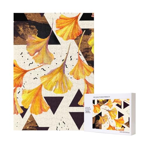 Herbstfarben Ginkgoblätter,300 Teile Holzpuzzle Familienspiel Puzzle für Erwachsene und Jugendliche Herbstfarben Ginkgoblätter,300 Teile Holzpuzzle Familienspiel Puzzle für Erwachsene und Jugendliche von YWSOTRE