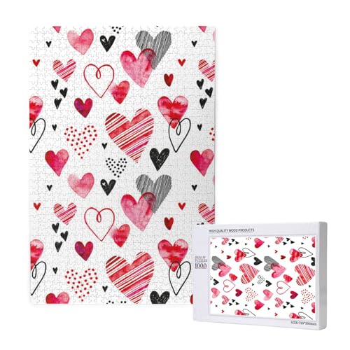 Herzformen,1000 Teile Holzpuzzle Familienspiel Puzzle für Erwachsene und Jugendliche Herzformen,1000 Teile Holzpuzzle Familienspiel Puzzle für Erwachsene und Jugendliche von YWSOTRE