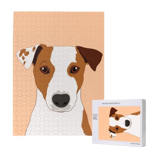 Jack Russell Terrier Hund,500 Teile Holzpuzzle Familienspiel Puzzles für Erwachsene und Jugendliche Jack Russell Terrier Hund,500 Teile Holzpuzzle Familienspiel Puzzles für Erwachsene und Jugendliche von YWSOTRE