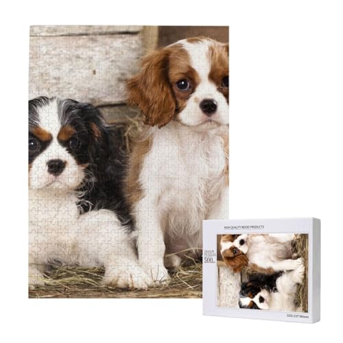 Kleine Welpen des Cavalier King Charles Spaniel,500 Teile Holzpuzzle Familienspiel Puzzles für Erwachsene und Jugendliche Kleine Welpen des Cavalier King Charles Spaniel,500 Teile Holzpuzzle Familienspiel Puzzles für Erwachsene und Jugendliche von YWSOTRE