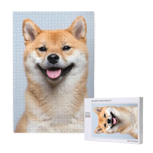 Lächelnder Shiba Inu,1000 Teile Holzpuzzle Familienspiel Puzzle für Erwachsene und Jugendliche Lächelnder Shiba Inu,1000 Teile Holzpuzzle Familienspiel Puzzle für Erwachsene und Jugendliche von YWSOTRE