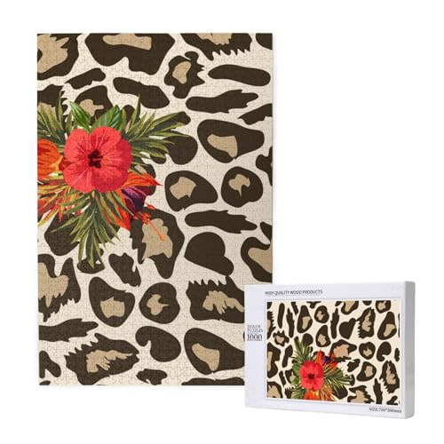 Leoparden-Hibiskusblüte,1000 Teile Holzpuzzle Familienspiel Puzzle für Erwachsene und Jugendliche Leoparden-Hibiskusblüte,1000 Teile Holzpuzzle Familienspiel Puzzle für Erwachsene und Jugendliche von YWSOTRE