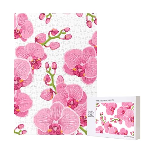 Leuchtend rosa lila Blumenmuster,300 Teile Holzpuzzle Familienspiel Puzzle für Erwachsene und Jugendliche Leuchtend rosa lila Blumenmuster,300 Teile Holzpuzzle Familienspiel Puzzle für Erwachsene und Jugendliche von YWSOTRE