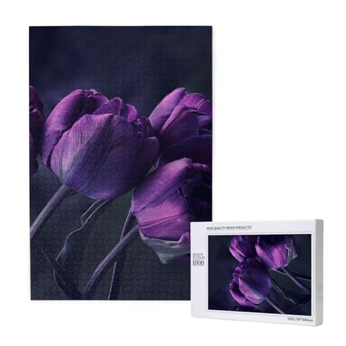Lila Blumen Hintergrund,1000 Teile Holzpuzzle Familienspiel Puzzle für Erwachsene und Jugendliche Lila Blumen Hintergrund,1000 Teile Holzpuzzle Familienspiel Puzzle für Erwachsene und Jugendliche von YWSOTRE