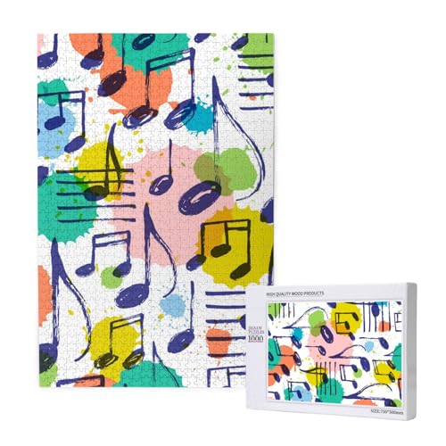 Musik, Musiknoten, Stilvoll,1000 Teile Holzpuzzle Familienspiel Puzzle für Erwachsene und Jugendliche Musik, Musiknoten, Stilvoll,1000 Teile Holzpuzzle Familienspiel Puzzle für Erwachsene und Jugendliche von YWSOTRE