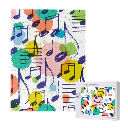 Musik, Musiknoten, Stilvoll,500 Teile Holzpuzzle Familienspiel Puzzles für Erwachsene und Jugendliche Musik, Musiknoten, Stilvoll,500 Teile Holzpuzzle Familienspiel Puzzles für Erwachsene und Jugendliche von YWSOTRE