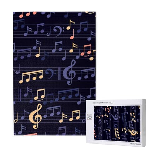 Musik-Nahtloses-Muster,1000 Teile Holzpuzzle Familienspiel Puzzle für Erwachsene und Jugendliche Musik-Nahtloses-Muster,1000 Teile Holzpuzzle Familienspiel Puzzle für Erwachsene und Jugendliche von YWSOTRE