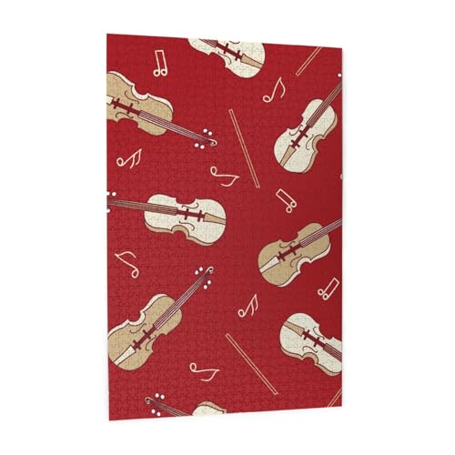 Musik Violine Rote Note,1000 Teile Holzpuzzle Familienspiel Puzzle für Erwachsene und Jugendliche Musik Violine Rote Note,1000 Teile Holzpuzzle Familienspiel Puzzle für Erwachsene und Jugendliche von YWSOTRE
