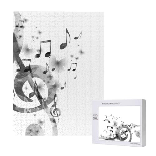 Musik mit G-Taste,500 Teile Holzpuzzle Familienspiel Puzzles für Erwachsene und Jugendliche von YWSOTRE