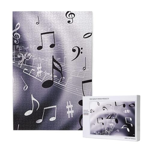 Musik & Rotes Herz,1000 Teile Holzpuzzle Familienspiel Puzzle für Erwachsene und Jugendliche Musik & Rotes Herz,1000 Teile Holzpuzzle Familienspiel Puzzle für Erwachsene und Jugendliche von YWSOTRE