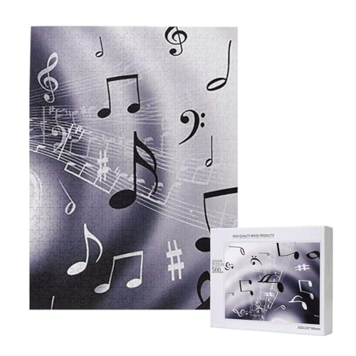 Musik & Rotes Herz,500 Teile Holzpuzzle Familienspiel Puzzles für Erwachsene und Jugendliche Musik & Rotes Herz,500 Teile Holzpuzzle Familienspiel Puzzles für Erwachsene und Jugendliche von YWSOTRE