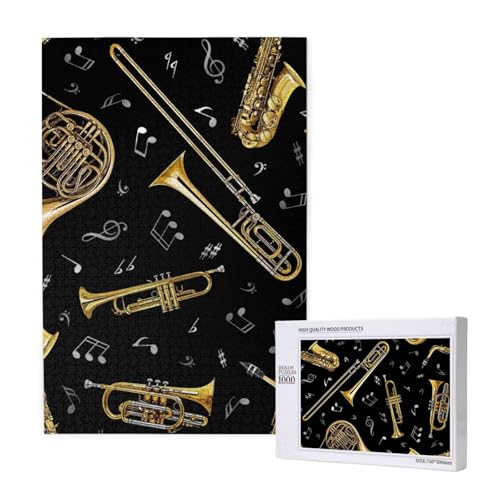 Musikinstrumente Klassischer Druck,1000 Teile Holzpuzzle Familienspiel Puzzle für Erwachsene und Jugendliche Musikinstrumente Klassischer Druck,1000 Teile Holzpuzzle Familienspiel Puzzle für Erwachsene und Jugendliche von YWSOTRE