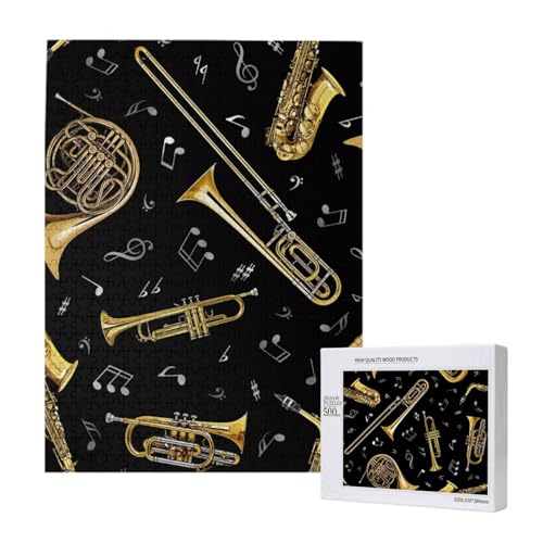 Musikinstrumente Klassischer Druck,500 Teile Holzpuzzle Familienspiel Puzzles für Erwachsene und Jugendliche Musikinstrumente Klassischer Druck,500 Teile Holzpuzzle Familienspiel Puzzles für Erwachsene und Jugendliche von YWSOTRE