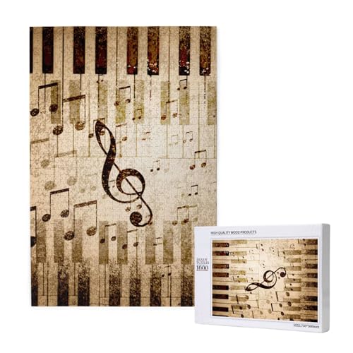 Musiknoten Klavier,1000 Teile Holzpuzzle Familienspiel Puzzle für Erwachsene und Jugendliche Musiknoten Klavier,1000 Teile Holzpuzzle Familienspiel Puzzle für Erwachsene und Jugendliche von YWSOTRE