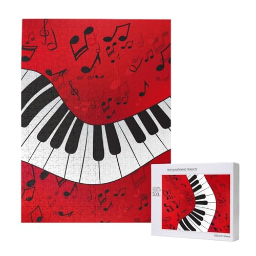 Musiknoten-Klavierdruck,500 Teile Holzpuzzle Familienspiel Puzzles für Erwachsene und Jugendliche Musiknoten-Klavierdruck,500 Teile Holzpuzzle Familienspiel Puzzles für Erwachsene und Jugendliche von YWSOTRE