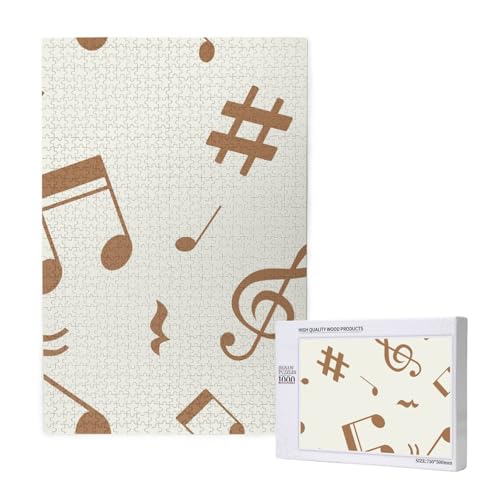 Musiknoten Musikmuster,1000 Teile Holzpuzzle Familienspiel Puzzle für Erwachsene und Jugendliche Musiknoten Musikmuster,1000 Teile Holzpuzzle Familienspiel Puzzle für Erwachsene und Jugendliche von YWSOTRE