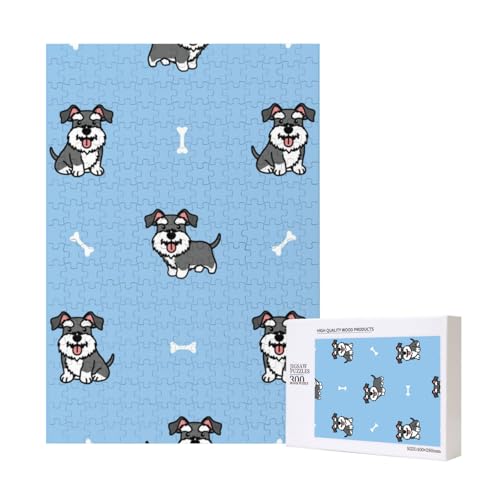 Niedlicher Hund mit Schnauzer-Tiermuster,300 Teile Holzpuzzle Familienspiel Puzzle für Erwachsene und Jugendliche Niedlicher Hund mit Schnauzer-Tiermuster,300 Teile Holzpuzzle Familienspiel Puzzle für Erwachsene und Jugendliche von YWSOTRE