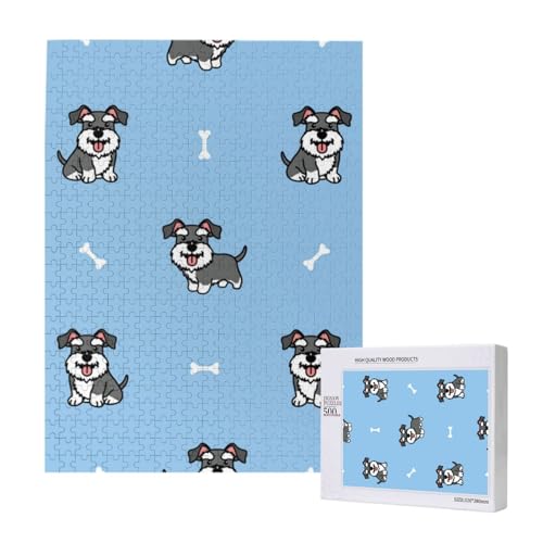Niedlicher Hund mit Schnauzer-Tiermuster,500 Teile Holzpuzzle Familienspiel Puzzles für Erwachsene und Jugendliche Niedlicher Hund mit Schnauzer-Tiermuster,500 Teile Holzpuzzle Familienspiel Puzzles für Erwachsene und Jugendliche von YWSOTRE
