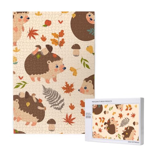 Niedlicher Igel und Pilz,1000 Teile Holzpuzzle Familienspiel Puzzle für Erwachsene und Jugendliche Niedlicher Igel und Pilz,1000 Teile Holzpuzzle Familienspiel Puzzle für Erwachsene und Jugendliche von YWSOTRE
