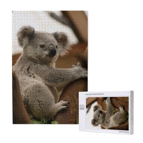 Niedlicher Koala auf Baum,1000 Teile Holzpuzzle Familienspiel Puzzle für Erwachsene und Jugendliche Niedlicher Koala auf Baum,1000 Teile Holzpuzzle Familienspiel Puzzle für Erwachsene und Jugendliche von YWSOTRE