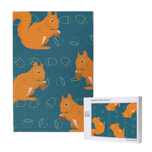 Niedliches Eichhörnchen-Tiermuster,1000 Teile Holzpuzzle Familienspiel Puzzle für Erwachsene und Jugendliche Niedliches Eichhörnchen-Tiermuster,1000 Teile Holzpuzzle Familienspiel Puzzle für Erwachsene und Jugendliche von YWSOTRE