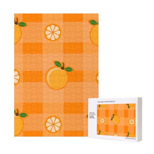 Orange und Orangenblätter,300 Teile Holzpuzzle Familienspiel Puzzle für Erwachsene und Jugendliche Orange und Orangenblätter,300 Teile Holzpuzzle Familienspiel Puzzle für Erwachsene und Jugendliche von YWSOTRE